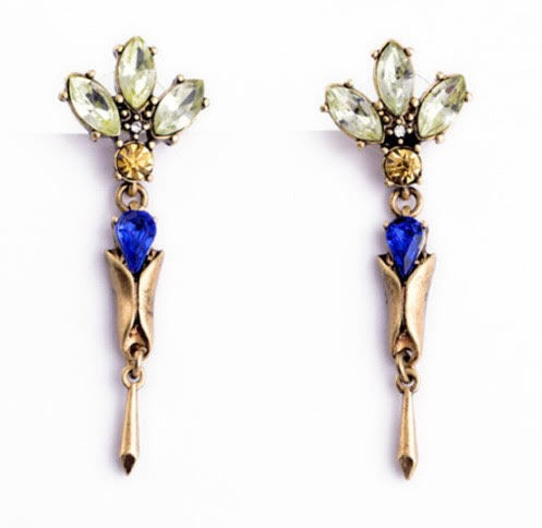 FE2618 - Blue Drop Earring by FAB